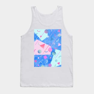 80s pop retro memphis BLUE Tank Top